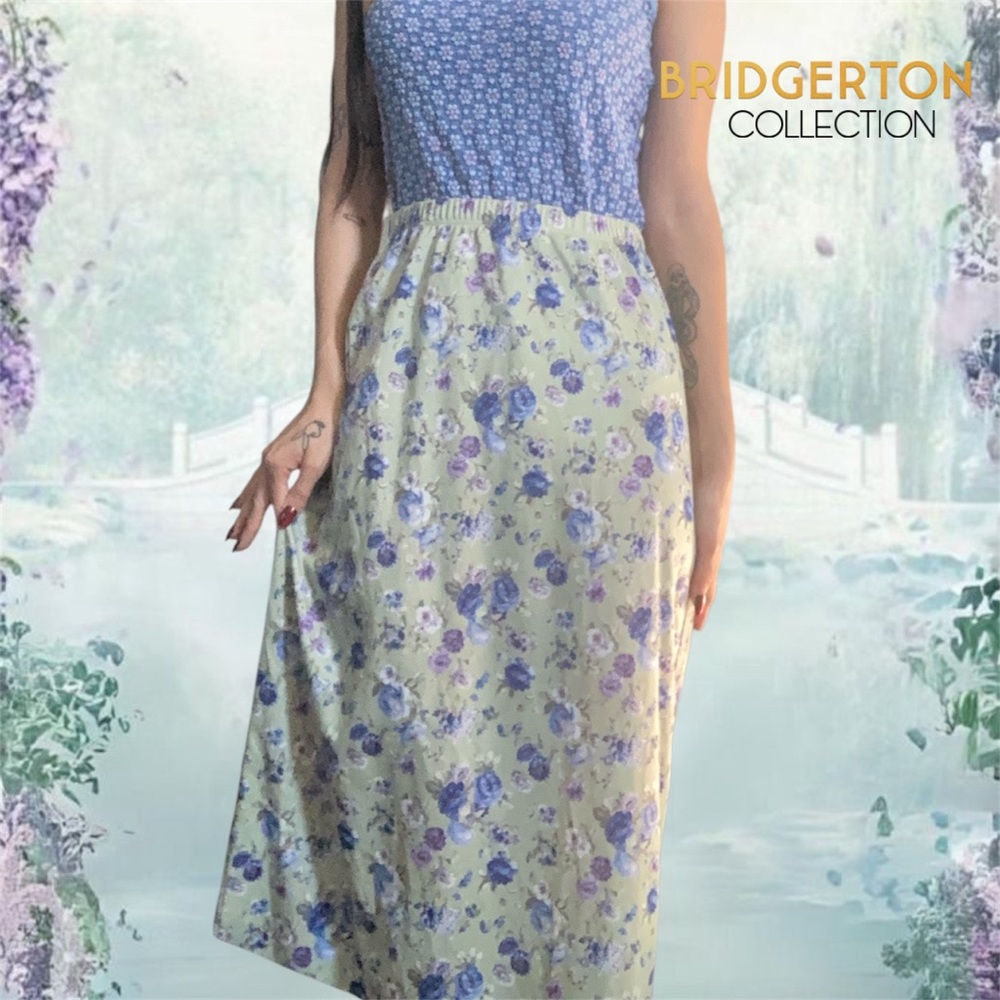 Vintage 1990s In Design Coquette Floral Maxi Skirt